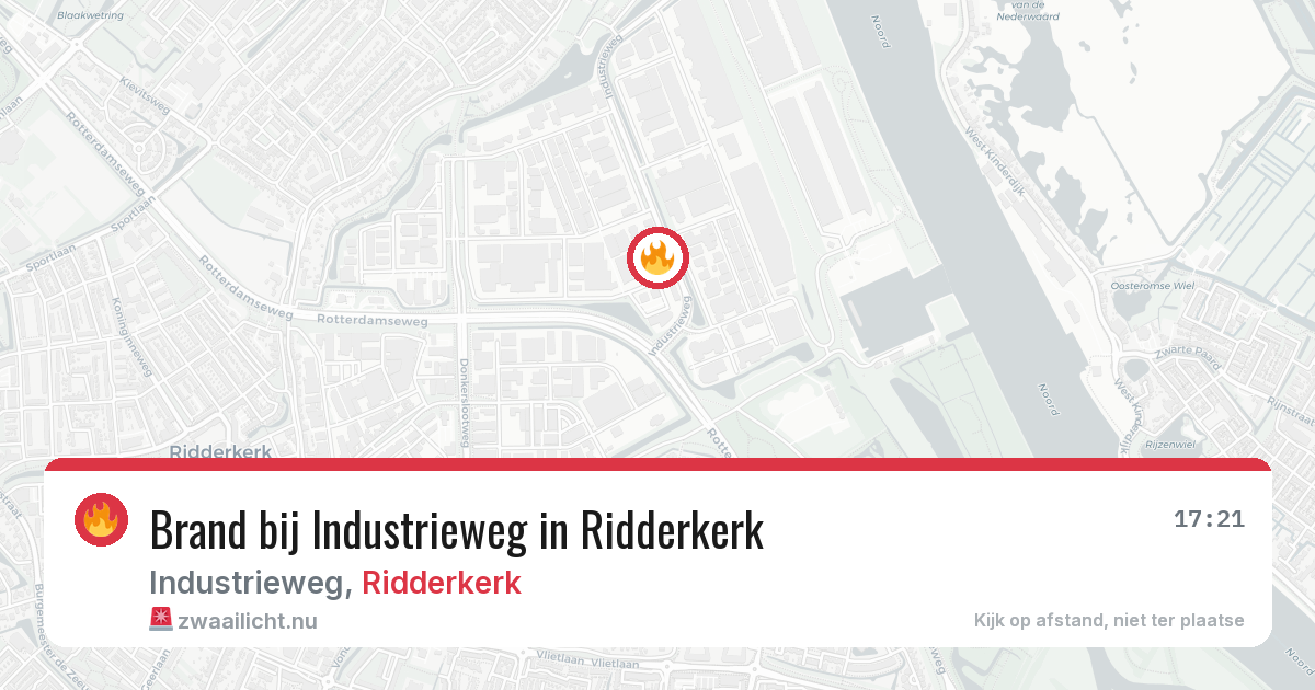 Brand bij Industrieweg in Ridderkerk — 5 jun 2026