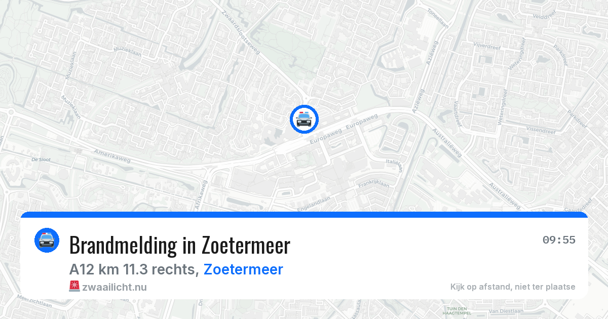 Brandmelding in Zoetermeer — 9 mei 2026