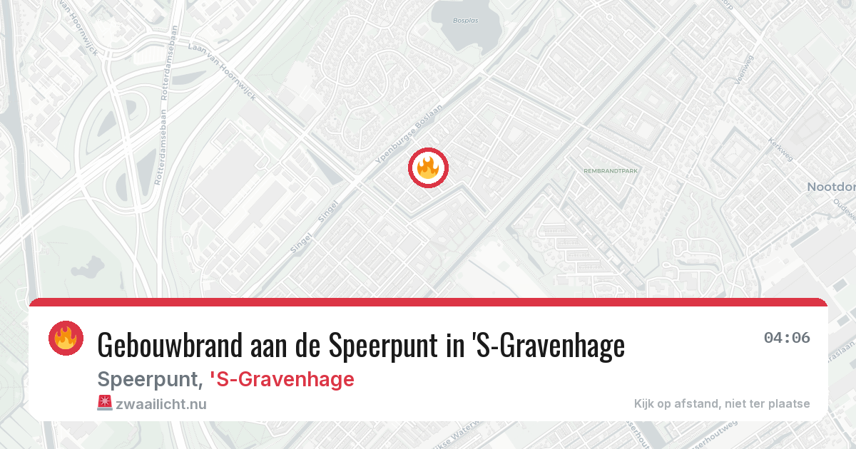 Gebouwbrand aan de Speerpunt in 'S-Gravenhage — 30 mei 2026