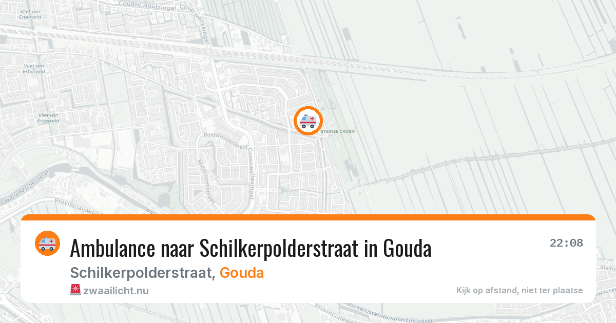 Ambulance naar Schilkerpolderstraat in Gouda — 24 mei 2026