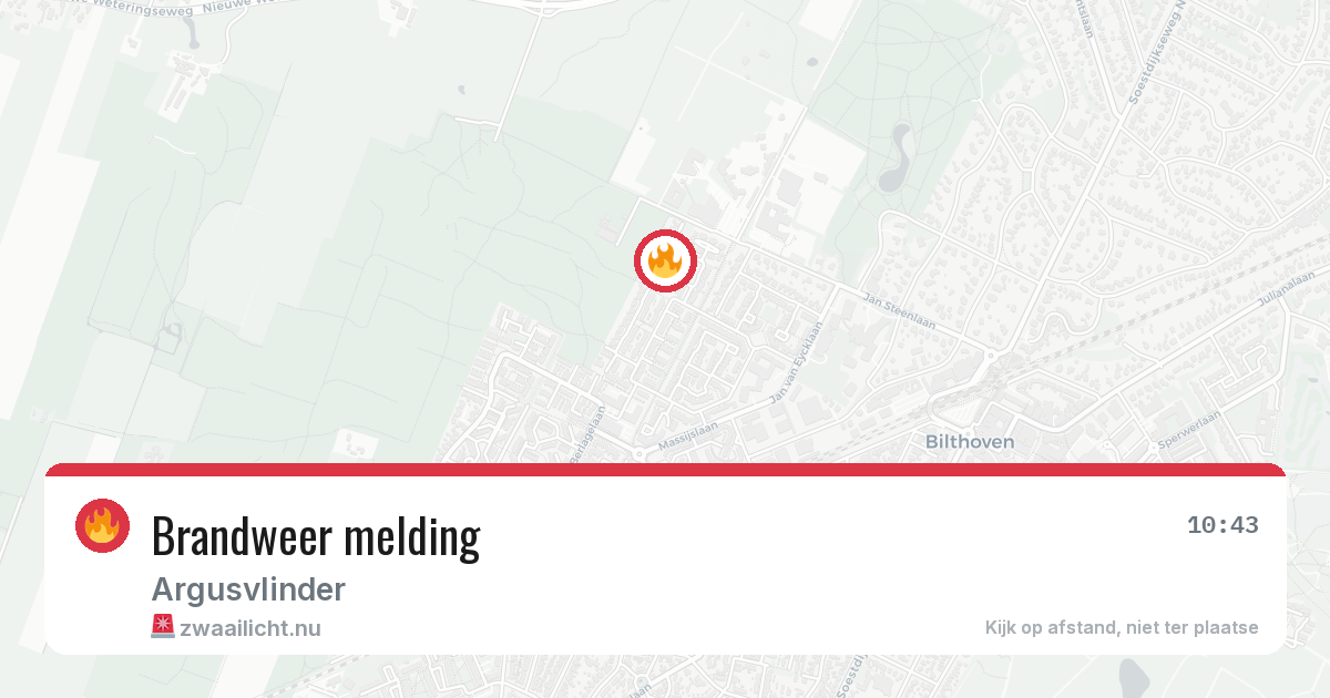 Brandweer melding — 3 mei 2026