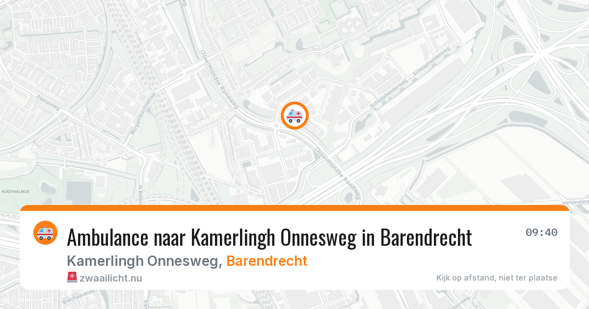 Ambulance naar Kamerlingh Onnesweg in Barendrecht — 25 mei 2026