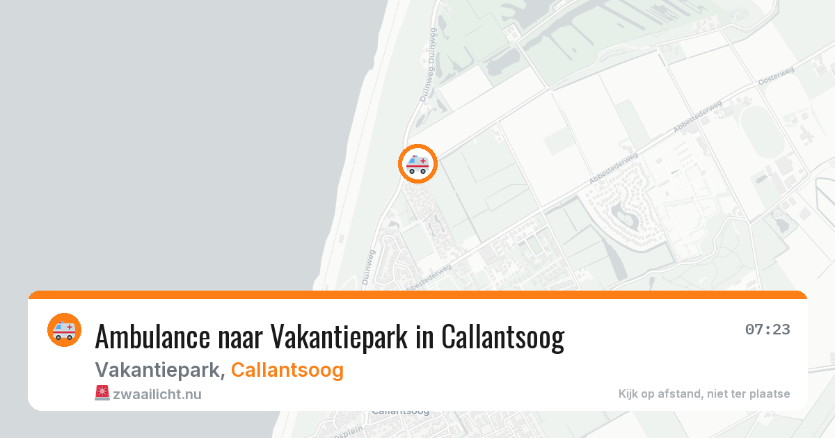 Ambulance naar Vakantiepark in Callantsoog — 2 jun 2026