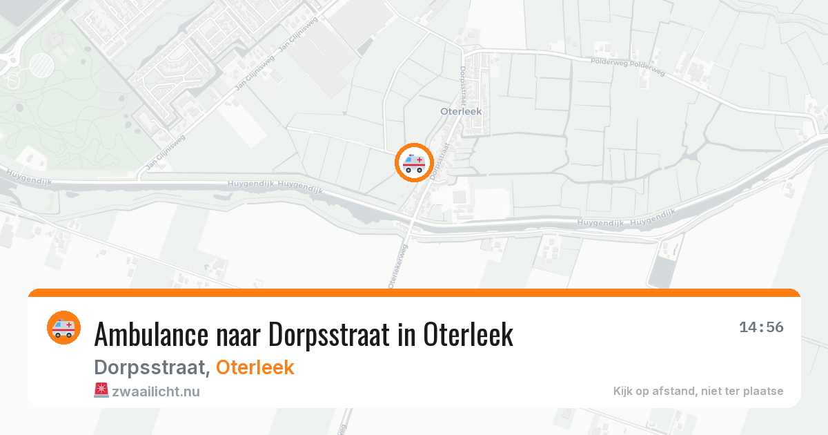 Ambulance naar Dorpsstraat in Oterleek — 25 mei 2026