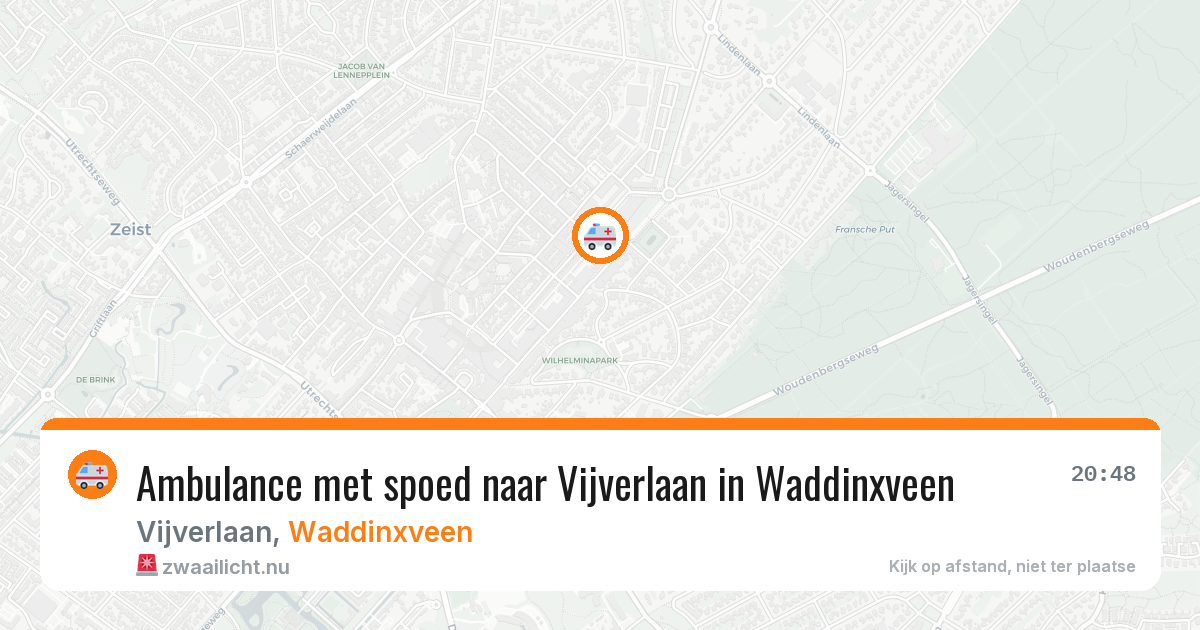 Ambulance met spoed naar Vijverlaan in Waddinxveen — 21 jan 2026