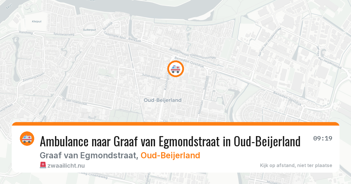 Ambulance naar Graaf van Egmondstraat in Oud-Beijerland — 10 jul 2026