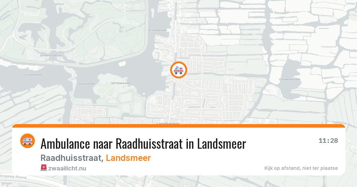 Ambulance naar Raadhuisstraat in Landsmeer — 9 jul 2026