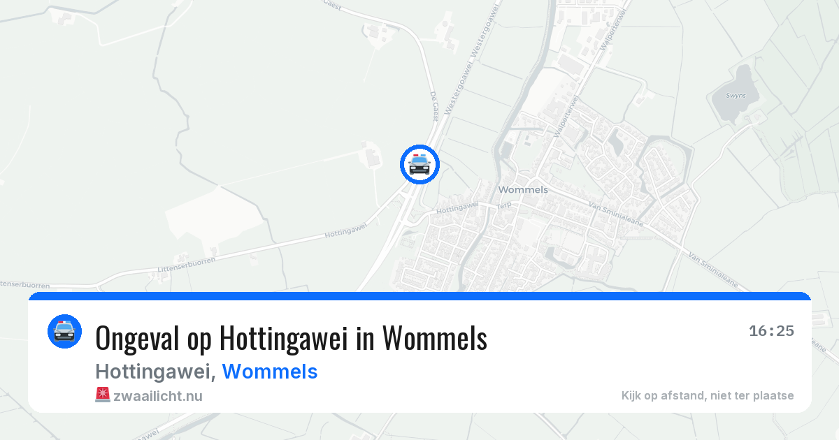 Ongeval op Hottingawei in Wommels — 26 jun 2026