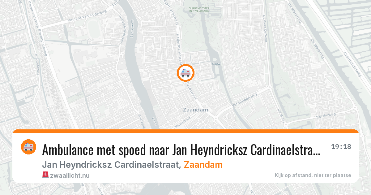 Ambulance met spoed naar Jan Heyndricksz Cardinaelstraat in Zaandam — 3 mei 2026