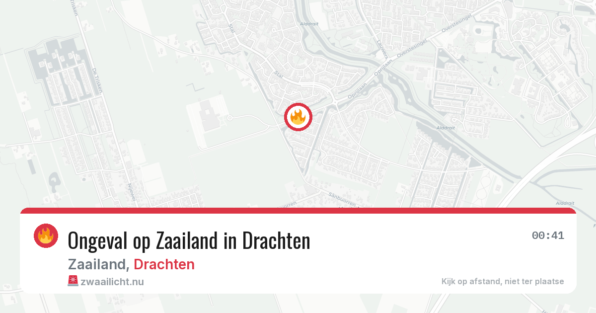 Ongeval op Zaailand in Drachten — 6 jul 2026