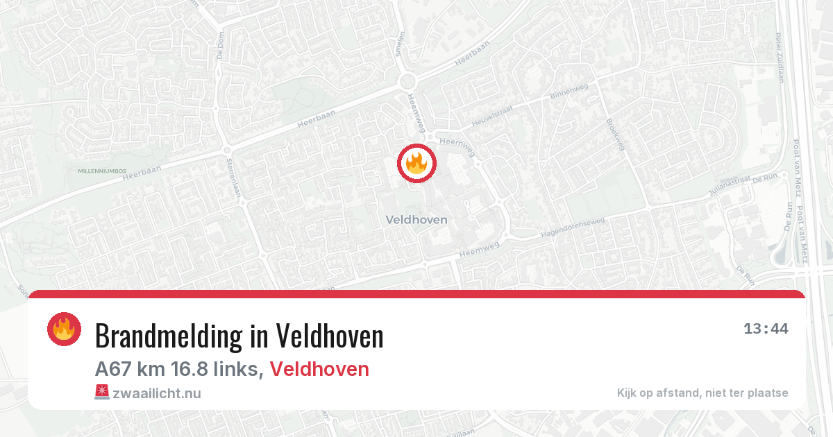 Brandmelding in Veldhoven — 16 mei 2026