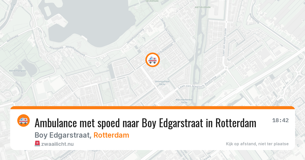 Ambulance met spoed naar Boy Edgarstraat in Rotterdam — 19 jul 2026