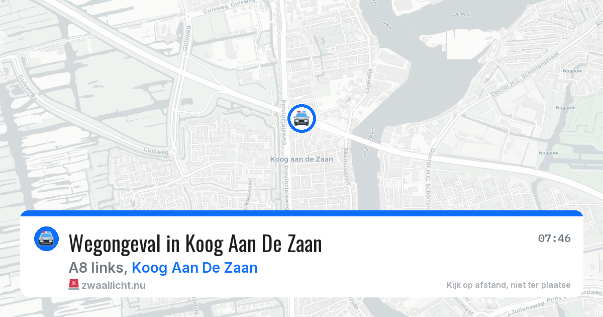 Wegongeval in Koog Aan De Zaan — 22 jul 2026