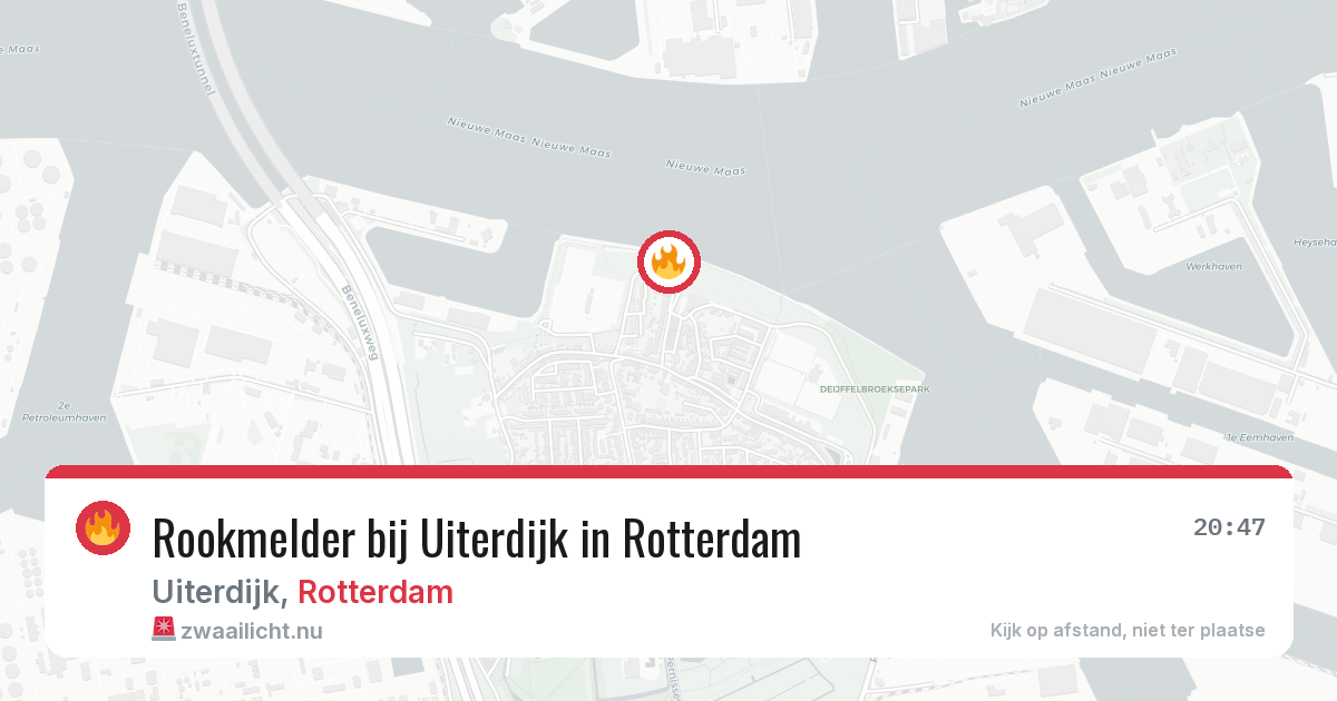 Rookmelder bij Uiterdijk in Rotterdam — 8 apr 2026