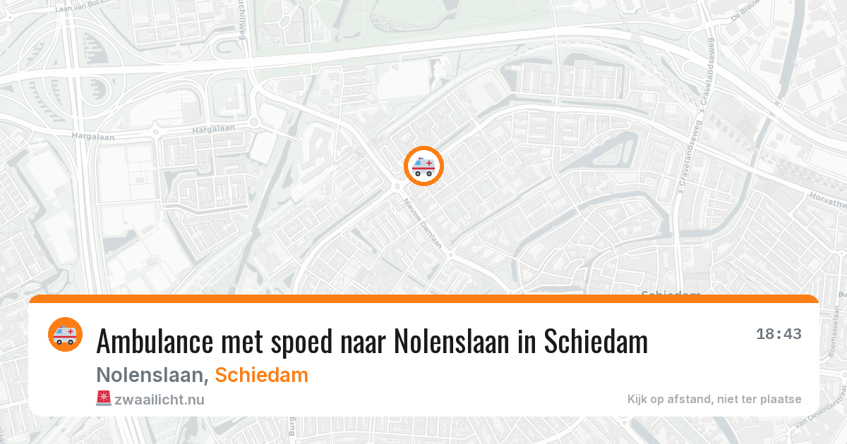 Ambulance met spoed naar Nolenslaan in Schiedam — 12 jul 2026