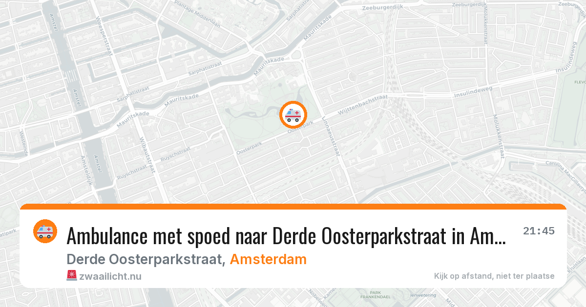 Ambulance met spoed naar Derde Oosterparkstraat in Amsterdam — 1 jun 2026