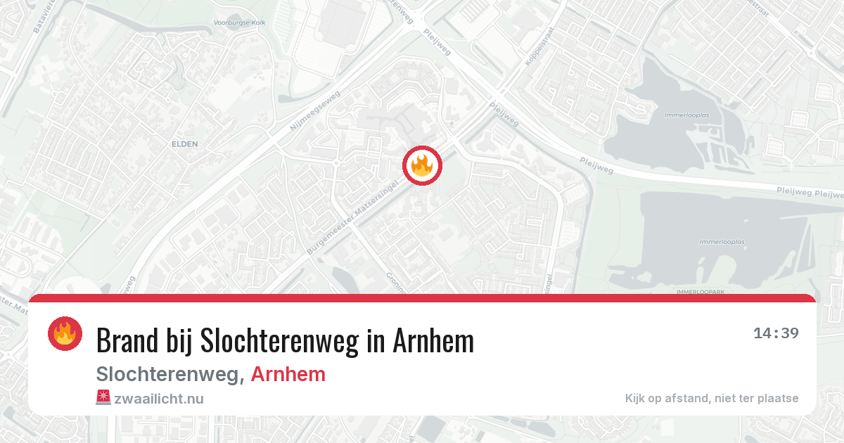 Brand bij Slochterenweg in Arnhem — 17 jul 2026