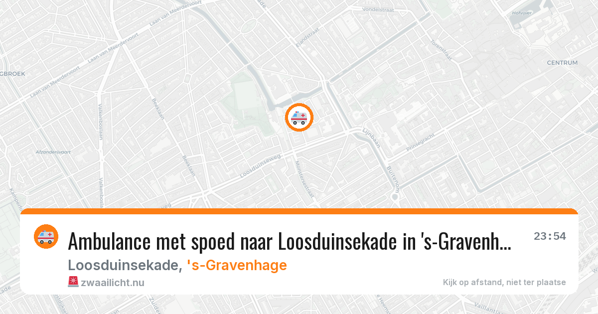 Ambulance met spoed naar Loosduinsekade in 's-Gravenhage — 13 jul 2026