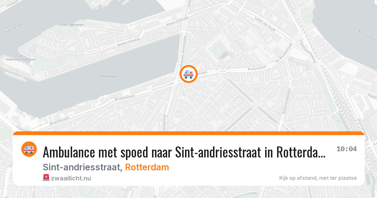 Ambulance met spoed naar Sint-andriesstraat in Rotterdam — 21 mei 2026