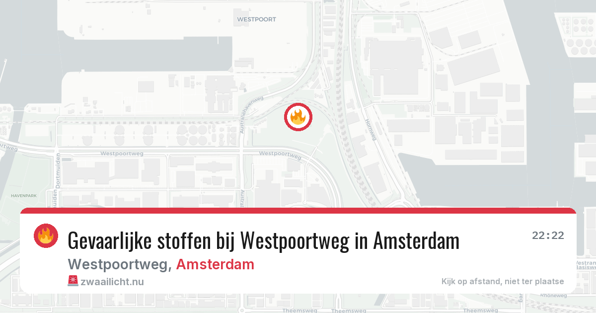 Gevaarlijke stoffen bij Westpoortweg in Amsterdam — 25 mei 2026