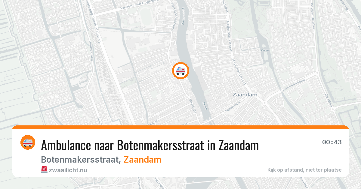 Ambulance naar Botenmakersstraat in Zaandam — 11 jul 2026