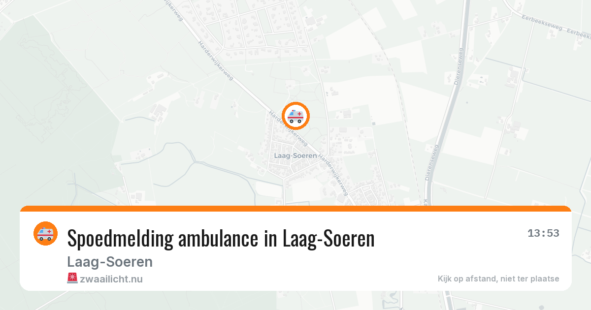 Spoedmelding ambulance in Laag-Soeren — 23 mei 2026