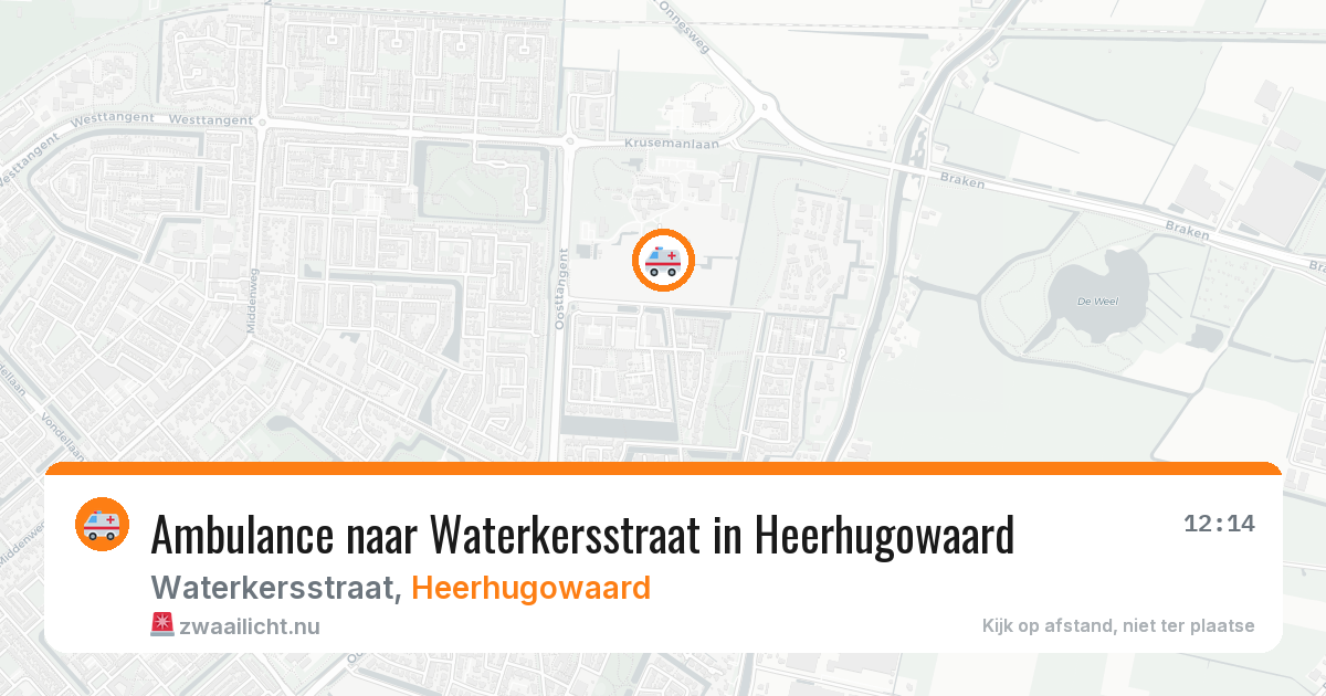 Ambulance naar Waterkersstraat in Heerhugowaard — 21 mei 2026