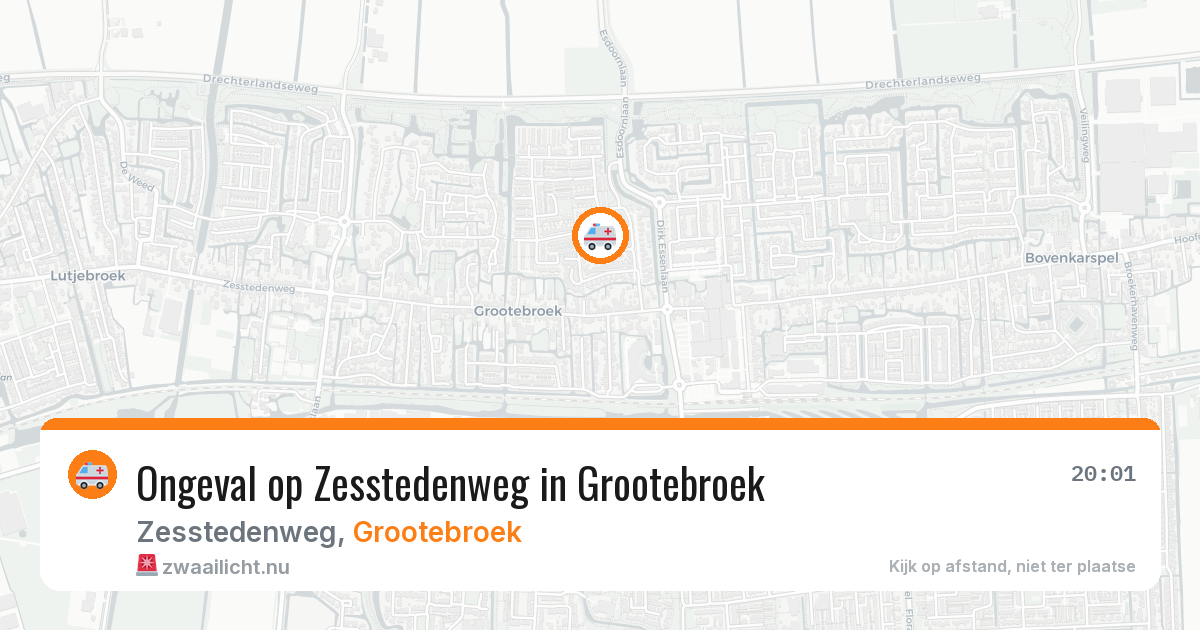 Ongeval op Zesstedenweg in Grootebroek — 15 jul 2026