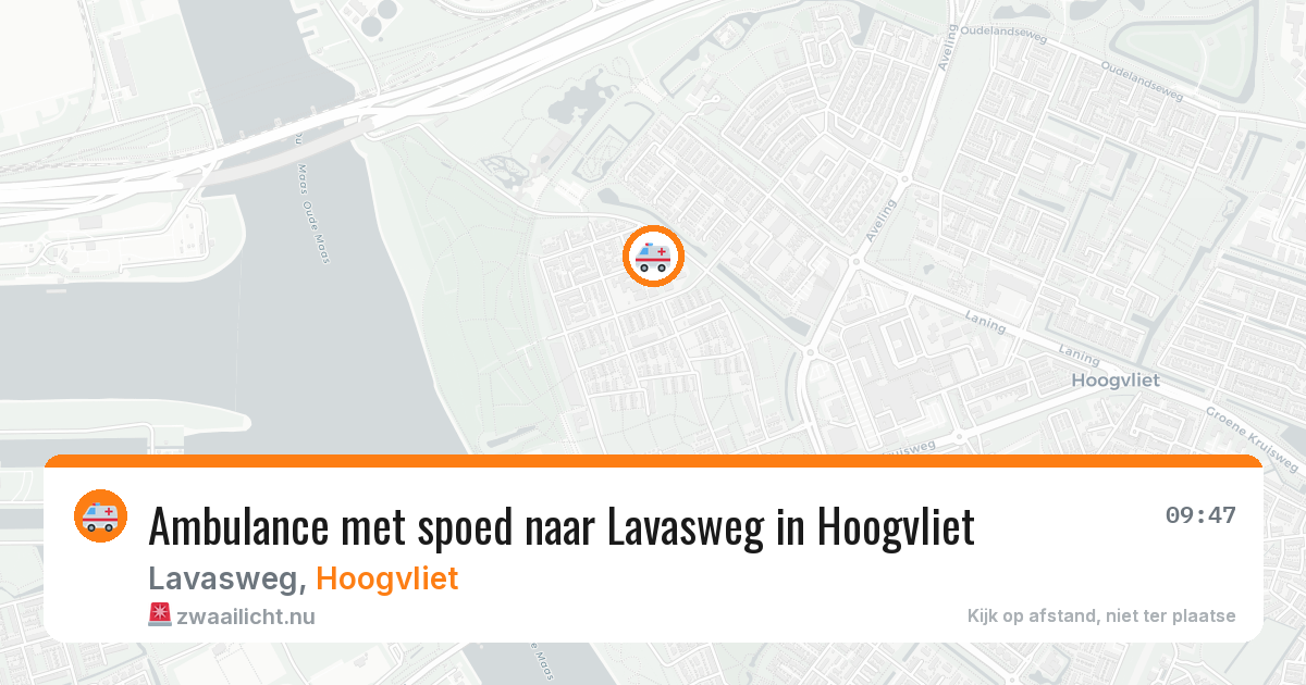 Ambulance met spoed naar Lavasweg in Hoogvliet — 26 apr 2026