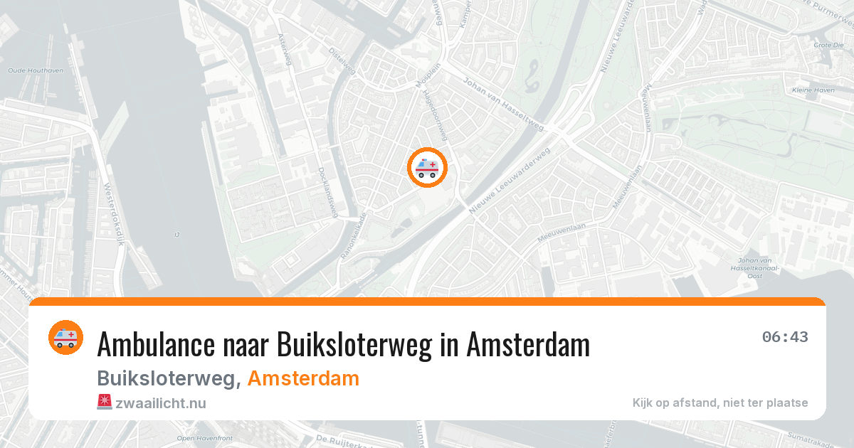 Ambulance naar Buiksloterweg in Amsterdam — 26 jul 2026