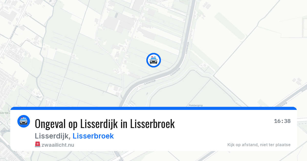 Ongeval op Lisserdijk in Lisserbroek — 21 mei 2026