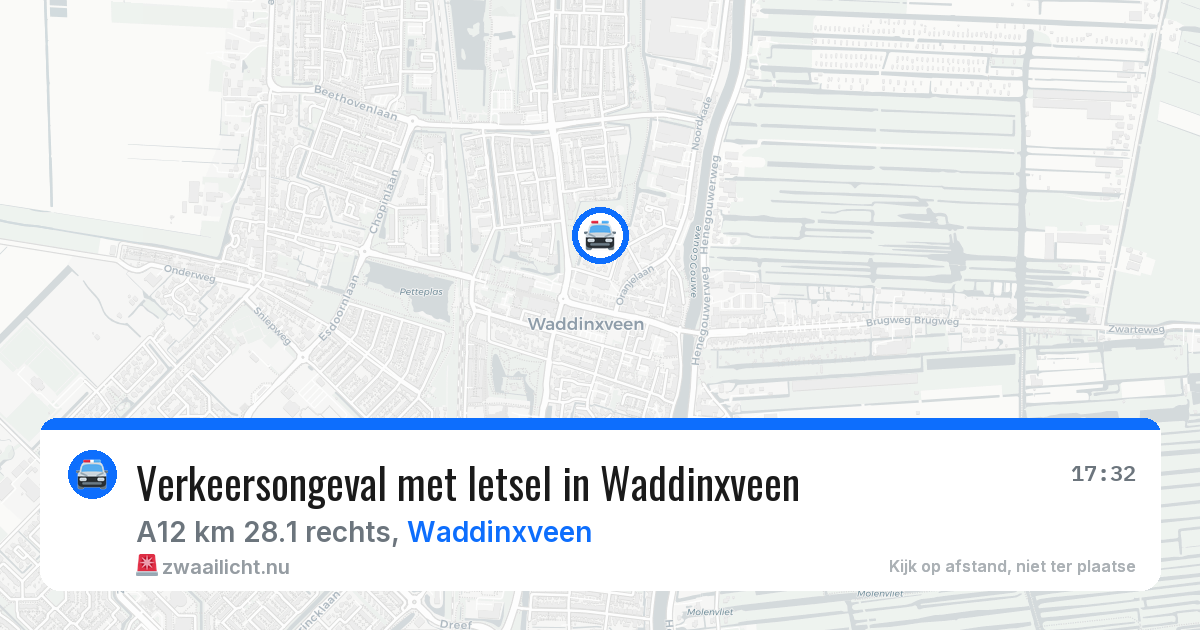Verkeersongeval met letsel in Waddinxveen — 21 jul 2026