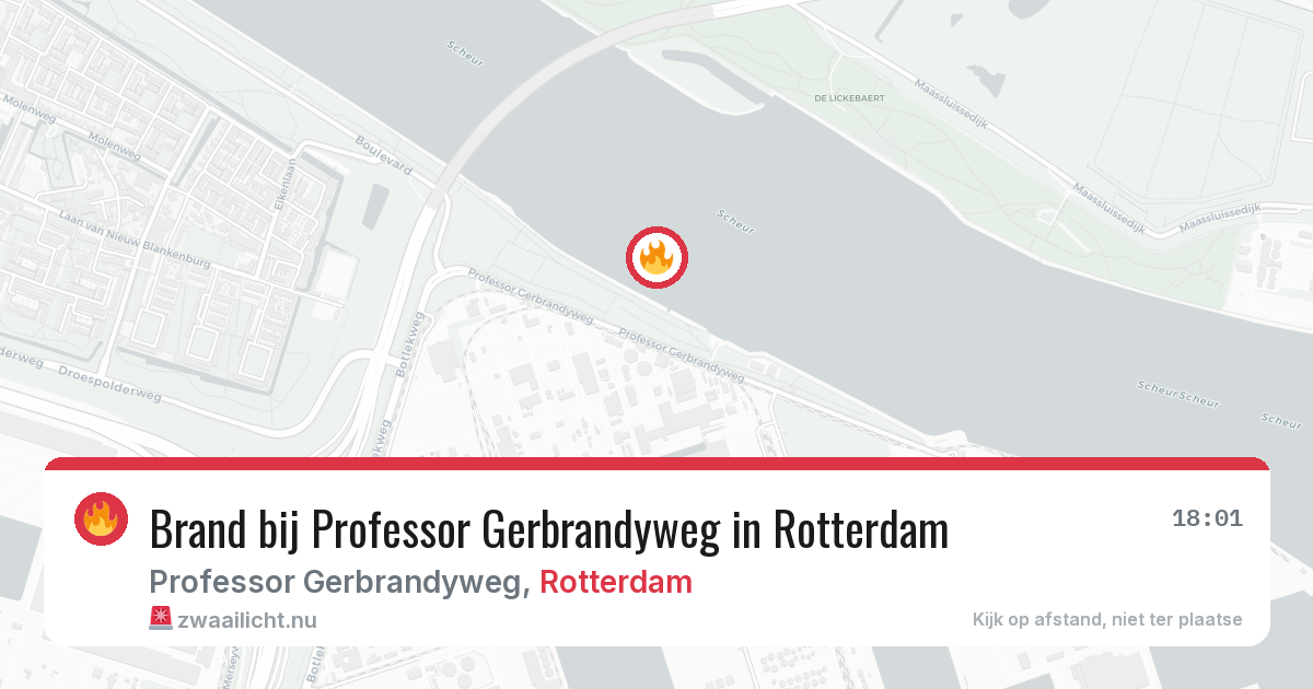 Brand bij Professor Gerbrandyweg in Rotterdam — 23 jul 2026
