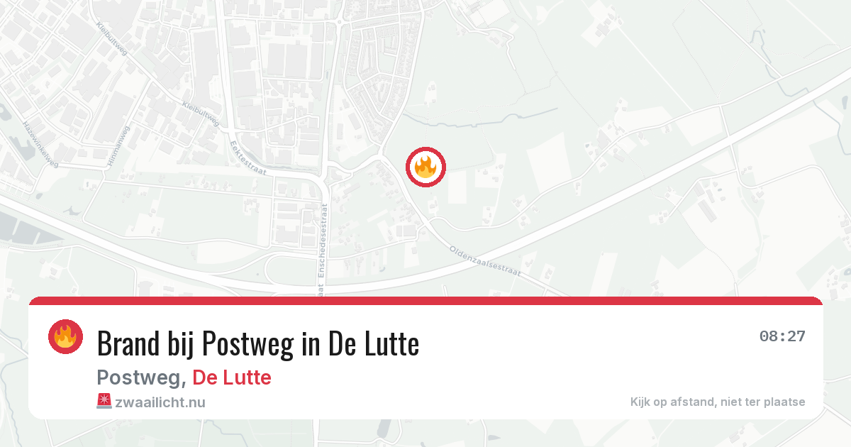 Brand bij Postweg in De Lutte — 1 jul 2026