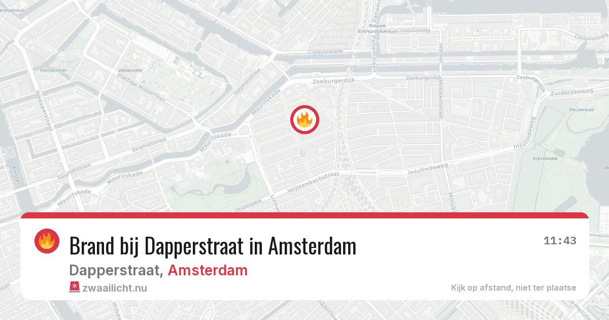 Brand bij Dapperstraat in Amsterdam — 2 mrt 2026