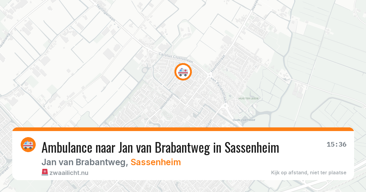Ambulance naar Jan van Brabantweg in Sassenheim — 21 jul 2026