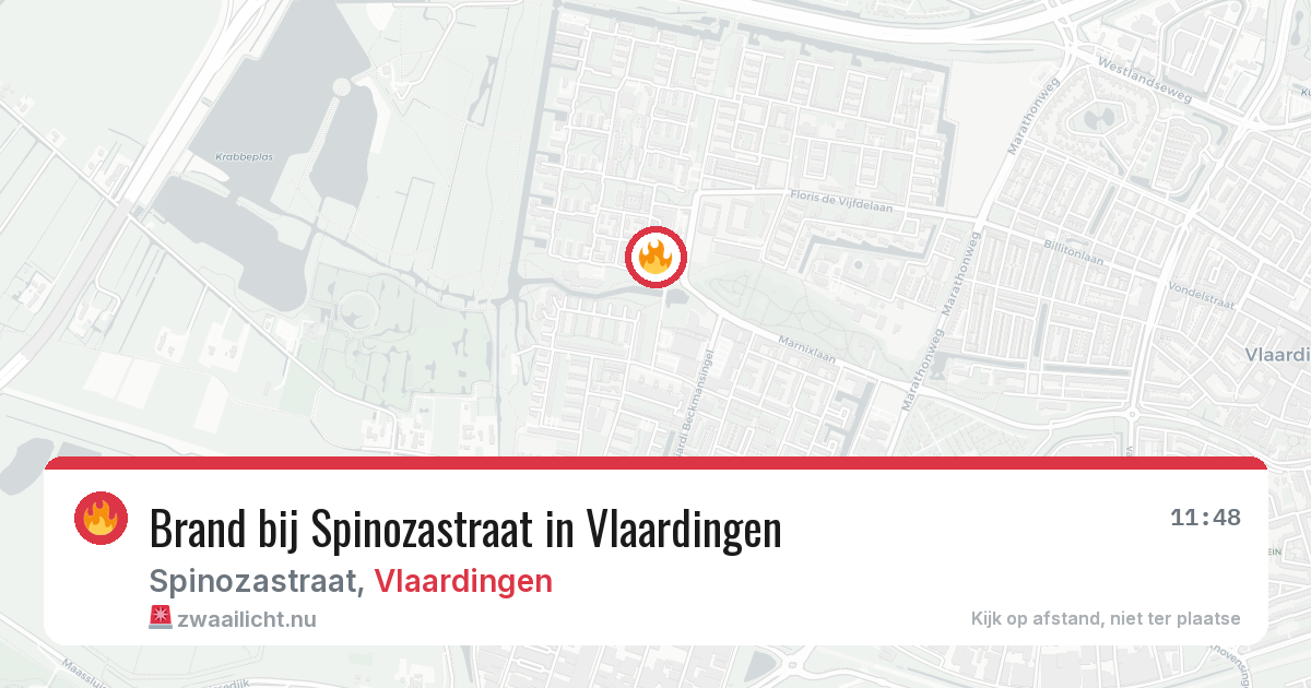 Brand bij Spinozastraat in Vlaardingen — 30 mrt 2026
