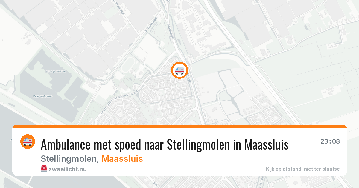 Ambulance met spoed naar Stellingmolen in Maassluis — 16 jul 2026