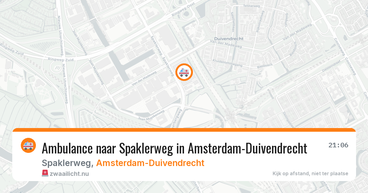 Ambulance naar Spaklerweg in Amsterdam-Duivendrecht — 16 jul 2026