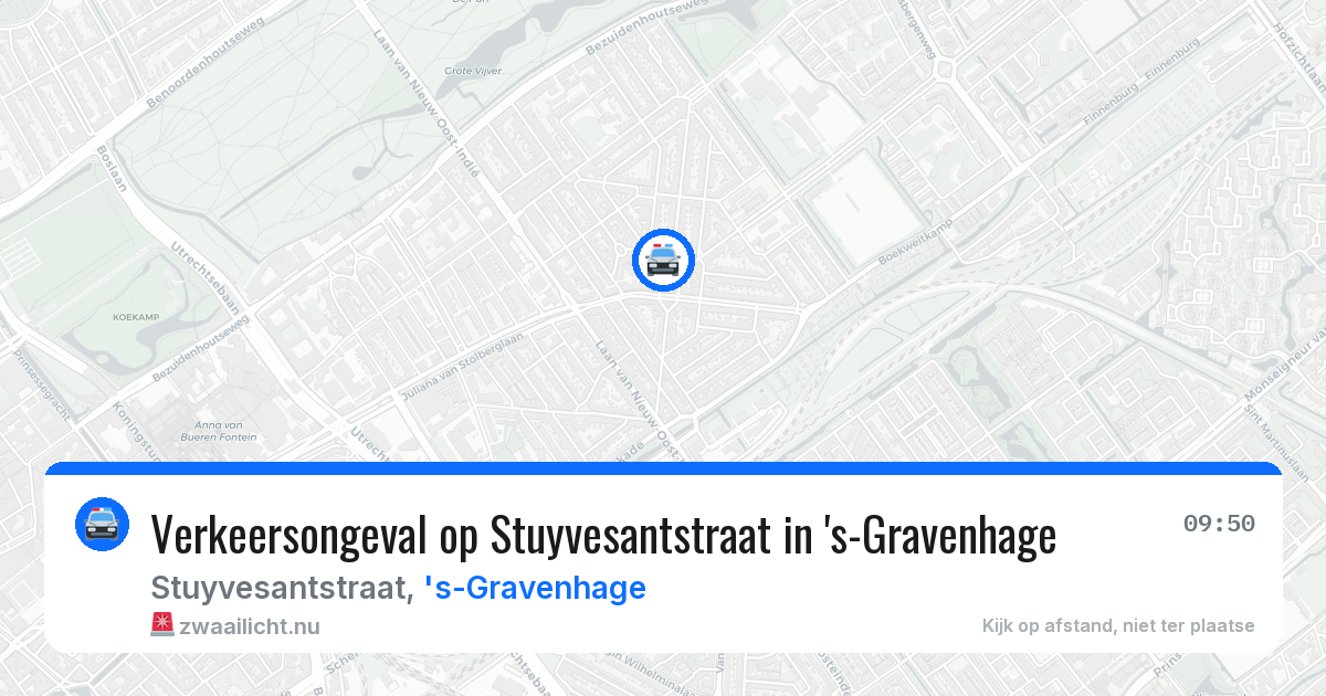 Verkeersongeval op Stuyvesantstraat in 's-Gravenhage — 24 jul 2026