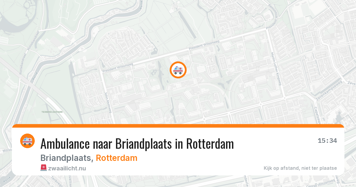 Ambulance naar Briandplaats in Rotterdam — 12 mei 2026