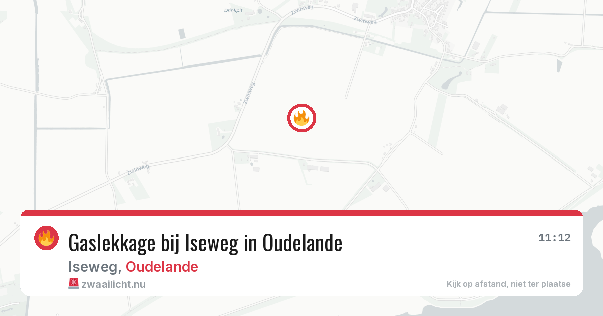 Gaslekkage bij Iseweg in Oudelande — 24 apr 2026
