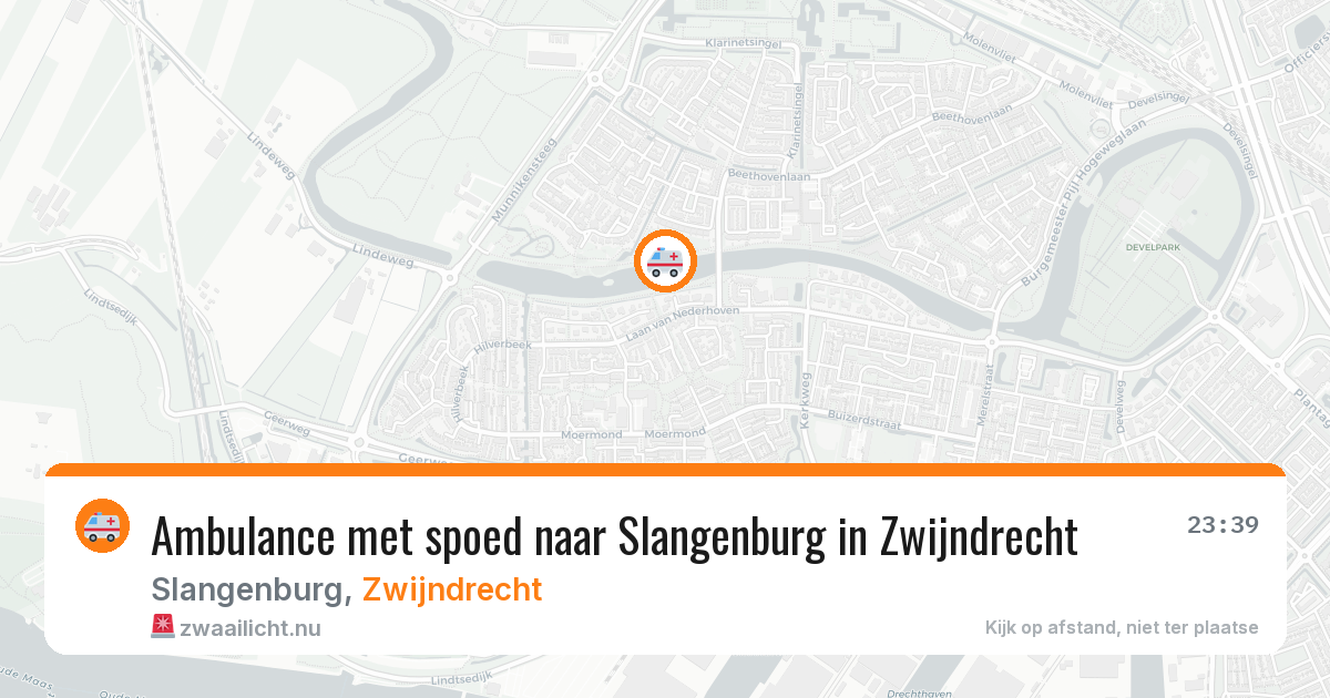 Ambulance met spoed naar Slangenburg in Zwijndrecht — 18 mei 2026