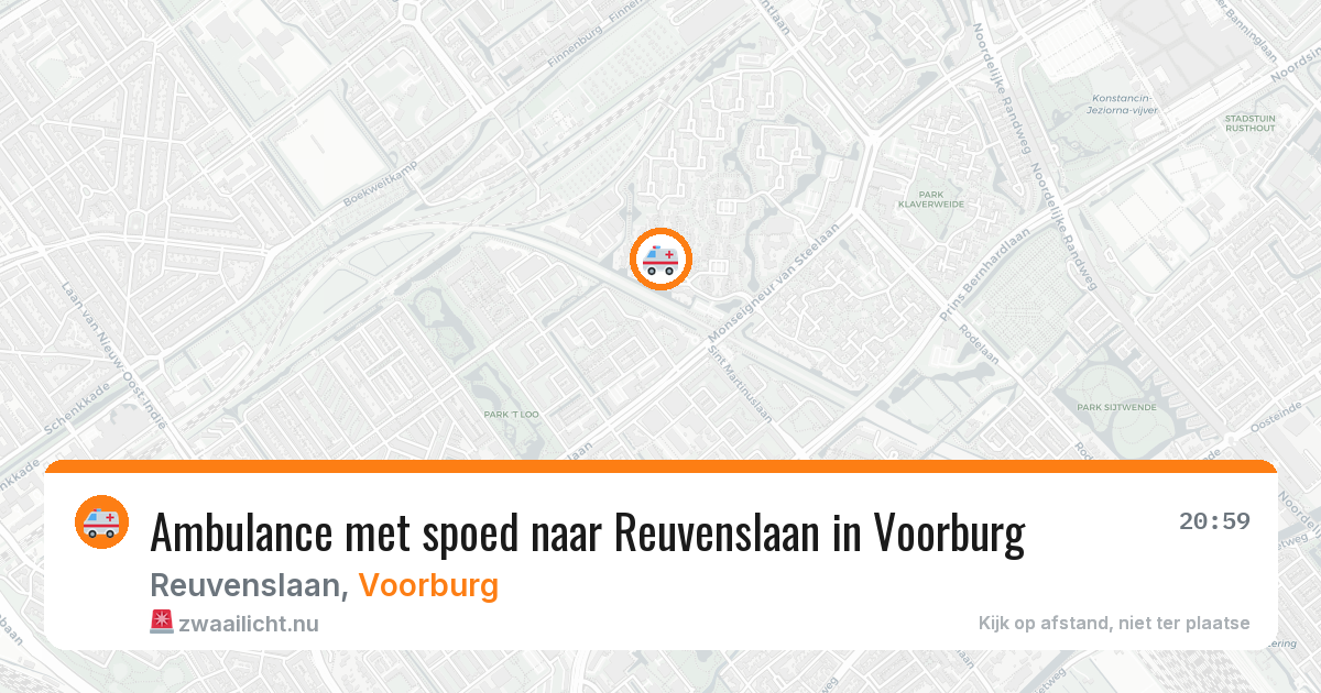 Ambulance met spoed naar Reuvenslaan in Voorburg — 24 jan 2026