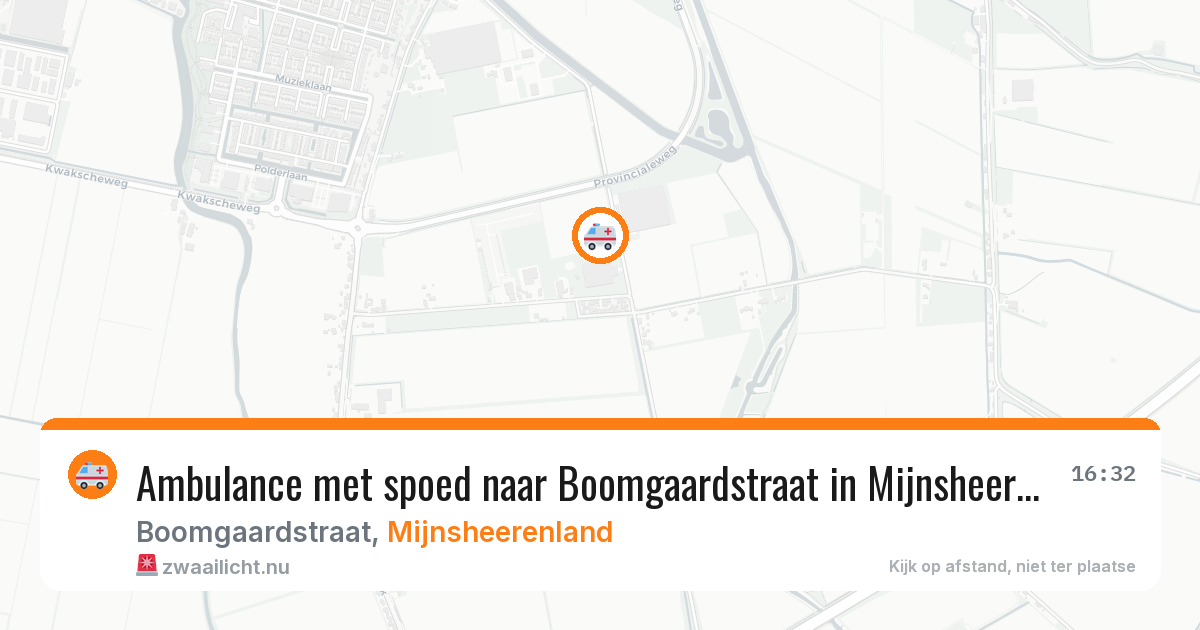 Ambulance met spoed naar Boomgaardstraat in Mijnsheerenland — 25 mrt 2026