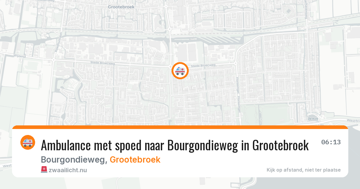 Ambulance met spoed naar Bourgondieweg in Grootebroek — 16 jul 2026