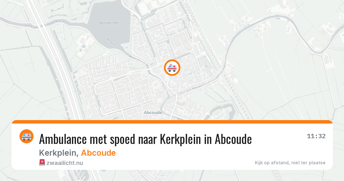 Ambulance met spoed naar Kerkplein in Abcoude — 2 jun 2026