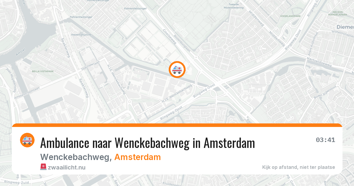 Ambulance naar Wenckebachweg in Amsterdam — 15 jul 2026