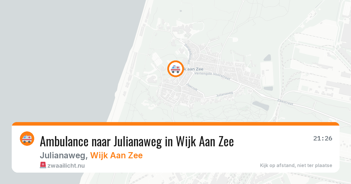 Ambulance naar Julianaweg in Wijk Aan Zee — 12 jul 2026