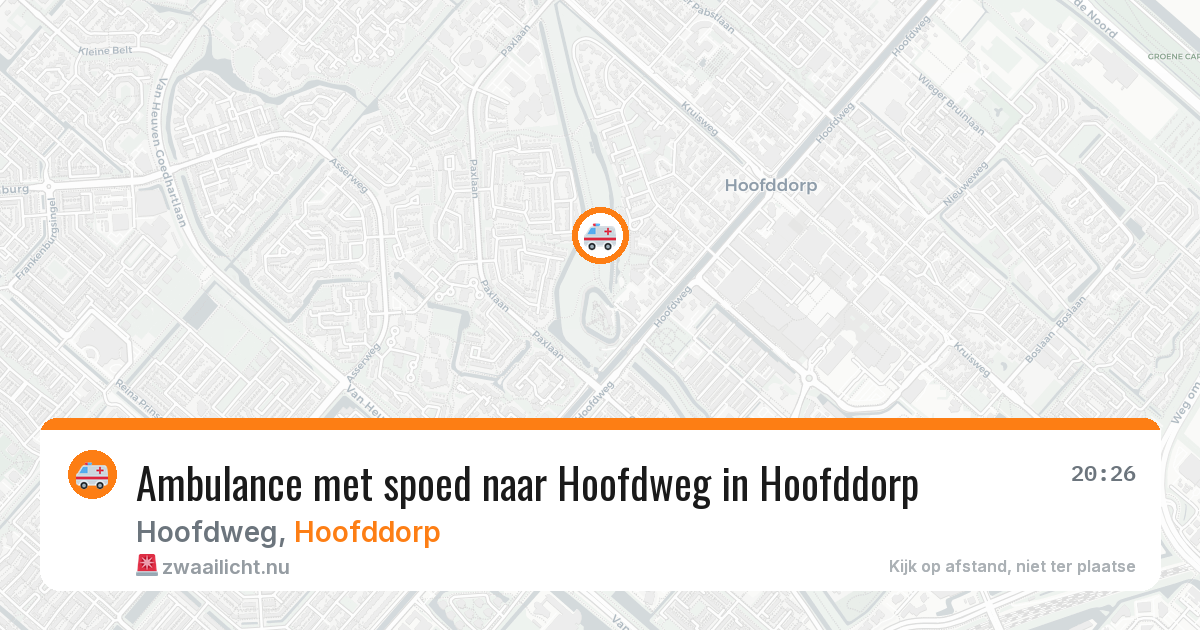 Ambulance met spoed naar Hoofdweg in Hoofddorp — 1 mei 2026